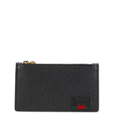 グッチ ウェブループ コインケース フラグメントケース 428757 ブラック レザー レディース GUCCI 【中古】