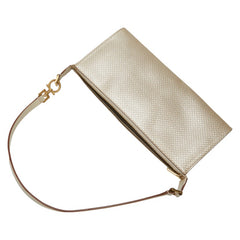 サルヴァトーレフェラガモ ガンチーニ ハンドバッグ ベージュ レザー レディース Salvatore Ferragamo 【中古】