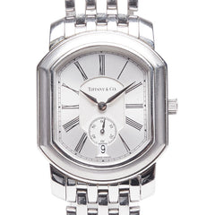 ティファニー マーククーペ スモールセコンド 腕時計 クオーツ シルバー文字盤 ステンレススチール メンズ TIFFANY&Co. 【中古】