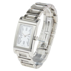 ブルガリ レッタンゴロ 腕時計 RT39S クオーツ ホワイト文字盤 ステンレススチール ボーイズ BVLGARI 【中古】