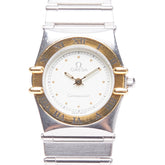 オメガ コンステレーション 腕時計 クオーツ ホワイト文字盤 ステンレススチール メッキ レディース OMEGA 【中古】