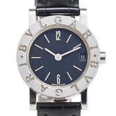 ブルガリ ブルガリブルガリ 腕時計 BB23SL クオーツ ブラック文字盤 ステンレススチール レザー レディース BVLGARI 【中古】