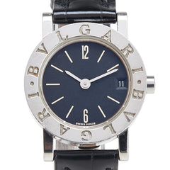 ブルガリ ブルガリブルガリ 腕時計 BB23SL クオーツ ブラック文字盤 ステンレススチール レザー レディース BVLGARI 【中古】