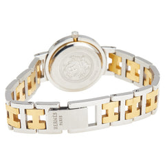 エルメス クリッパー 腕時計 クオーツ ホワイト文字盤 ステンレススチール メッキ レディース HERMES 【中古】