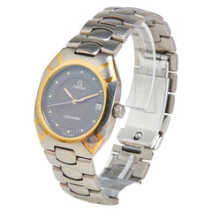 オメガ シーマスター ポラリス 腕時計 クオーツ グレー文字盤 ステンレススチール メッキ メンズ OMEGA 【中古】