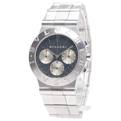 ブルガリ ディアゴノ スポーツ 腕時計 CH35S 自動巻き ブラック文字盤 ステンレススチール メンズ BVLGARI 【中古】
