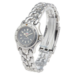 タグホイヤー プロフェッショナル 腕時計 S99.208M クオーツ ブラック文字盤 ステンレススチール レディース TAG HEUER 【中古】