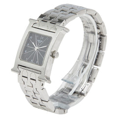 エルメス Hウォッチ 腕時計 HH1.210 クオーツ ブラック文字盤 ステンレススチール レディース HERMES 【中古】