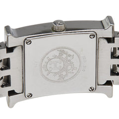 エルメス Hウォッチ 腕時計 HH1.210 クオーツ ブラック文字盤 ステンレススチール レディース HERMES 【中古】