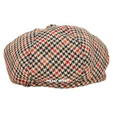 ミュウミュウ 千鳥格子 ベレー帽 サイズ:M 5HC075 ベージュ マルチカラー ウール ポリアミド レディース MIUMIU 【中古】