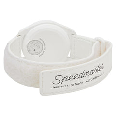 オメガ × スウォッチ スピードマスター ミッション トゥ ザ ムーンフェイズ フルムーン 腕時計 SO33W700 クオーツ ホワイト文字盤 ナイロン バイオセラミック レディース OMEGA 【中古】