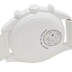 オメガ × スウォッチ スピードマスター ミッション トゥ ザ ムーンフェイズ フルムーン 腕時計 SO33W700 クオーツ ホワイト文字盤 ナイロン バイオセラミック レディース OMEGA 【中古】