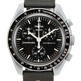 オメガ × スウォッチ スピードマスター ムーンスウォッチ MISSION TO THE MOON 腕時計 S033M100 クオーツ ブラック文字盤 セラミック ナイロン メンズ OMEGA 【中古】