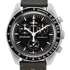 オメガ × スウォッチ スピードマスター ムーンスウォッチ MISSION TO THE MOON 腕時計 S033M100 クオーツ ブラック文字盤 セラミック ナイロン メンズ OMEGA 【中古】