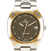 オメガ シーマスター ポラリス 腕時計 クオーツ グレー文字盤 ステンレススチール メッキ メンズ OMEGA 【中古】