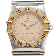 オメガ コンステレーション 腕時計 クオーツ ゴールド文字盤 ステンレススチール メッキ レディース OMEGA 【中古】
