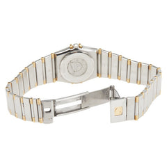 オメガ コンステレーション 腕時計 クオーツ ゴールド文字盤 ステンレススチール メッキ レディース OMEGA 【中古】