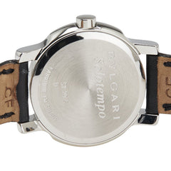 ブルガリ ソロテンポ 腕時計 ST29S クオーツ ブラック文字盤 ステンレススチール レザー レディース BVLGARI 【中古】