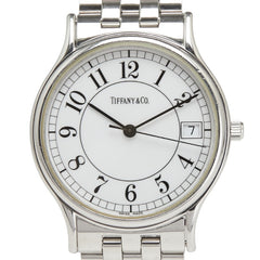ティファニー クラシック 腕時計 クオーツ ホワイト文字盤 ステンレススチール メンズ TIFFANY&Co. 【中古】