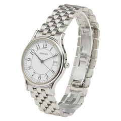 ティファニー クラシック 腕時計 クオーツ ホワイト文字盤 ステンレススチール メンズ TIFFANY&Co. 【中古】