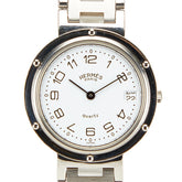 エルメス クリッパー 腕時計 クオーツ ホワイト文字盤 ステンレススチール メンズ HERMES 【中古】