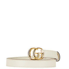 グッチ GGマーモント ベルト サイズ:65 26 409417 ホワイト レザー レディース GUCCI 【中古】