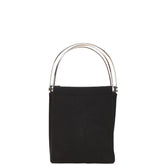 カルティエ トリニティバッグ ハンドバッグ ブラック ウレタン メッキ レディース CARTIER 【中古】