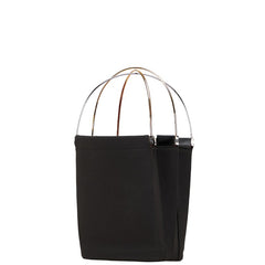 カルティエ トリニティバッグ ハンドバッグ ブラック ウレタン メッキ レディース CARTIER 【中古】