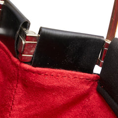 カルティエ トリニティバッグ ハンドバッグ ブラック ウレタン メッキ レディース CARTIER 【中古】