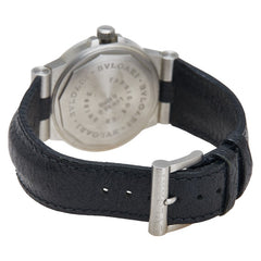 ブルガリ ディアゴノ 腕時計 LCV35S 自動巻き ホワイト文字盤 ステンレススチール レザー メンズ BVLGARI 【中古】