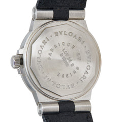 ブルガリ ディアゴノ 腕時計 LCV35S 自動巻き ホワイト文字盤 ステンレススチール レザー メンズ BVLGARI 【中古】