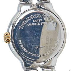 ティファニー ティソロ 腕時計 L0112 クオーツ ホワイト文字盤 ステンレススチール K18YG イエローゴールド レディース TIFFANY&Co. 【中古】