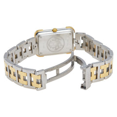 エルメス クロアジュール 腕時計 CR1.220 クオーツ ホワイト文字盤 ステンレススチール メッキ レディース HERMES 【中古】