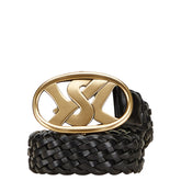 サンローラン YSLロゴ バックル ベルト サイズ:95/38 141516 ブラック ゴールド レザー メッキ メンズ SAINT LAURENT 【中古】