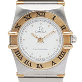 オメガ コンステレーション 腕時計 クオーツ ホワイト文字盤 ステンレススチール メッキ レディース OMEGA 【中古】