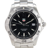 タグホイヤー アクアレーサー デイト 腕時計 WAF1110 クオーツ ブラック文字盤 ステンレススチール メンズ TAG HEUER 【中古】