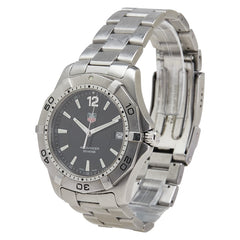 タグホイヤー アクアレーサー デイト 腕時計 WAF1110 クオーツ ブラック文字盤 ステンレススチール メンズ TAG HEUER 【中古】
