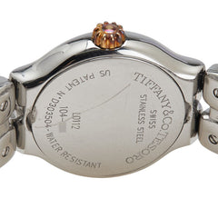 ティファニー ティソロ 腕時計 L0112 クオーツ ホワイト文字盤 ステンレススチール メッキ メタル レディース TIFFANY&Co. 【中古】