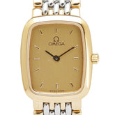 オメガ デビル Deville 腕時計 クオーツ ゴールド文字盤 ステンレススチール メッキ レディース OMEGA 【中古】