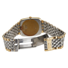 オメガ デビル Deville スクエア 腕時計 クオーツ ゴールド文字盤 ステンレススチール メッキ メンズ OMEGA 【中古】