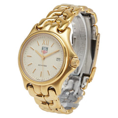 タグホイヤー セル デイト 腕時計 S04.713M クオーツ ベージュ文字盤 ステンレススチール メッキ ボーイズ TAG HEUER 【中古】