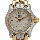 タグホイヤー セル 腕時計 S05.008M クオーツ ベージュ文字盤 ステンレススチール メッキ レディース TAG HEUER 【中古】