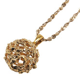 サンローラン ボール ラウンド ネックレス ゴールド メッキ レディース SAINT LAURENT 【中古】