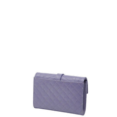 サンローラン YSL エンベロープ カードケース 651026 パープル レザー レディース SAINT LAURENT 【中古】