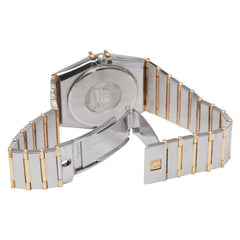 オメガ コンステレーション デイデイト 腕時計 クオーツ ゴールド文字盤 ステンレススチール イエローゴールド メンズ OMEGA 【中古】