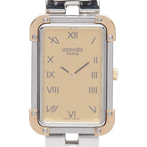 エルメス クロアジュール 腕時計 CR1.220 クオーツ ゴールド文字盤 ステンレススチール メッキ レディース HERMES 【中古】