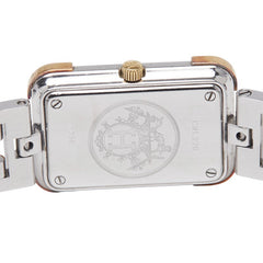 エルメス クロアジュール 腕時計 CR1.220 クオーツ ゴールド文字盤 ステンレススチール メッキ レディース HERMES 【中古】