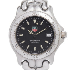 タグホイヤー セル 腕時計 WG1214-K0 クオーツ ブラック文字盤 ステンレススチール ボーイズ TAG HEUER 【中古】