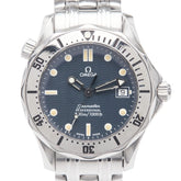 オメガ シーマスター300 腕時計 クオーツ ブラック文字盤 ステンレススチール メンズ OMEGA 【中古】