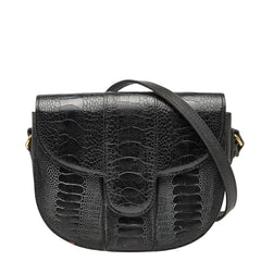サンローラン 斜め掛け ショルダーバッグ ブラック レザー レディース SAINT LAURENT 【中古】